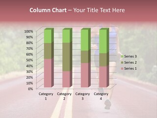 A Man Running Down A Road With Trees In The Background PowerPoint Template