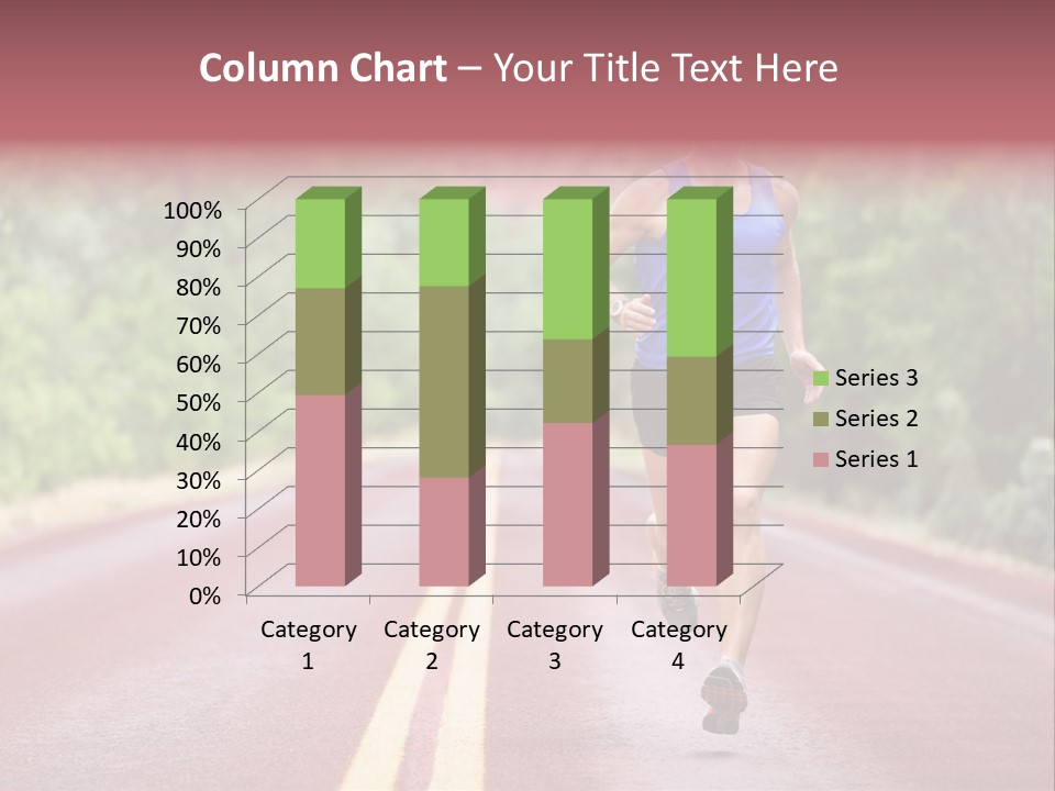 A Man Running Down A Road With Trees In The Background PowerPoint Template