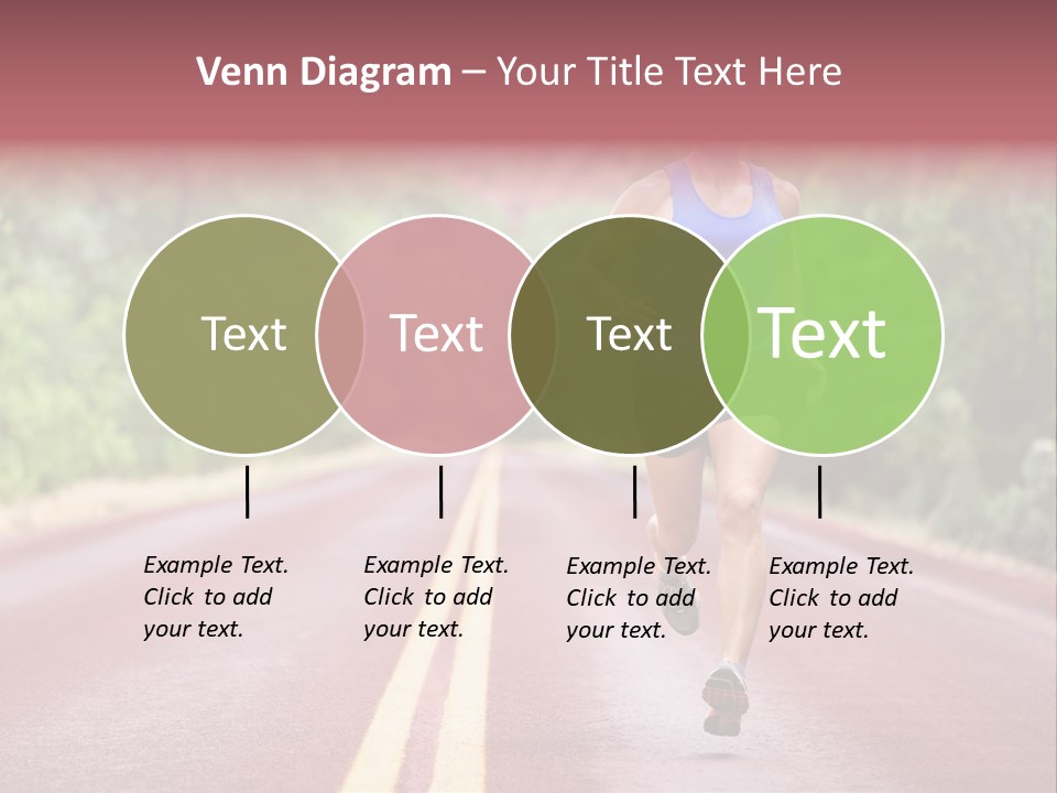 A Man Running Down A Road With Trees In The Background PowerPoint Template