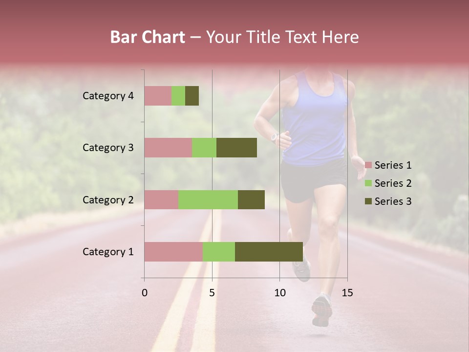 A Man Running Down A Road With Trees In The Background PowerPoint Template