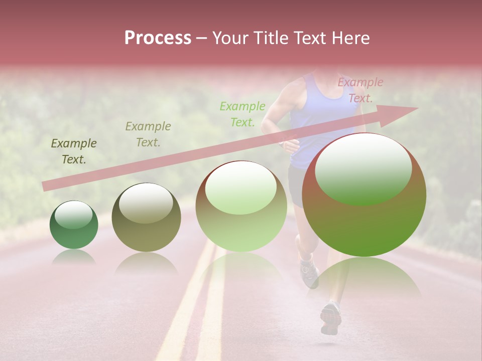 A Man Running Down A Road With Trees In The Background PowerPoint Template