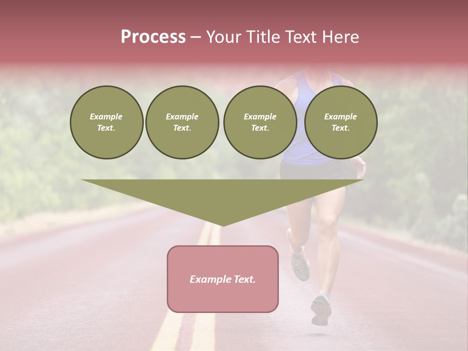 A Man Running Down A Road With Trees In The Background PowerPoint Template