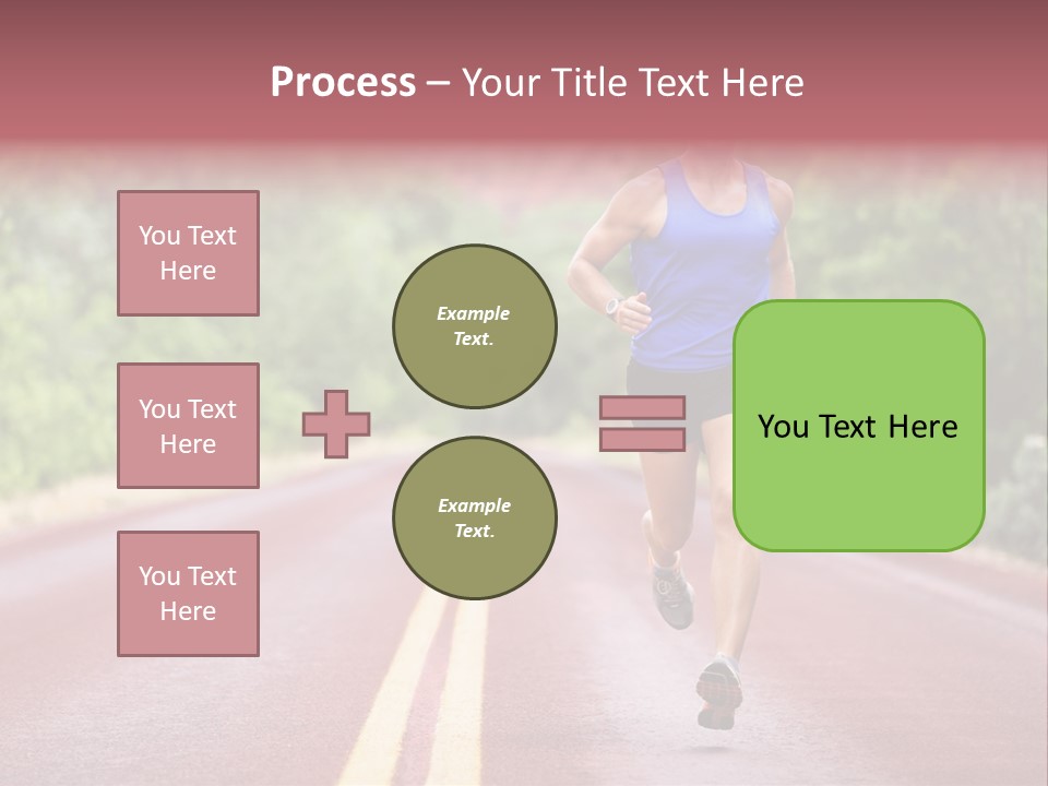 A Man Running Down A Road With Trees In The Background PowerPoint Template