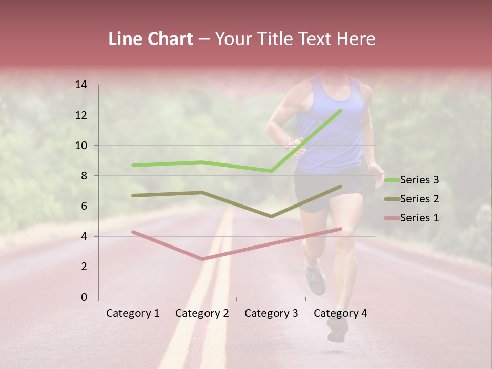 A Man Running Down A Road With Trees In The Background PowerPoint Template