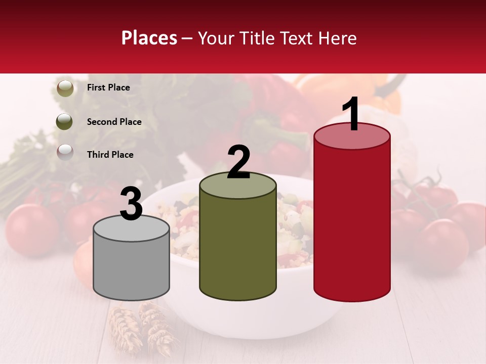 A White Bowl Filled With Food Next To Vegetables PowerPoint Template