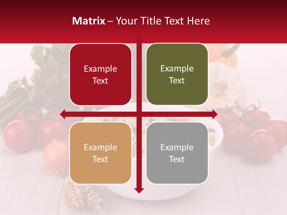 A White Bowl Filled With Food Next To Vegetables PowerPoint Template