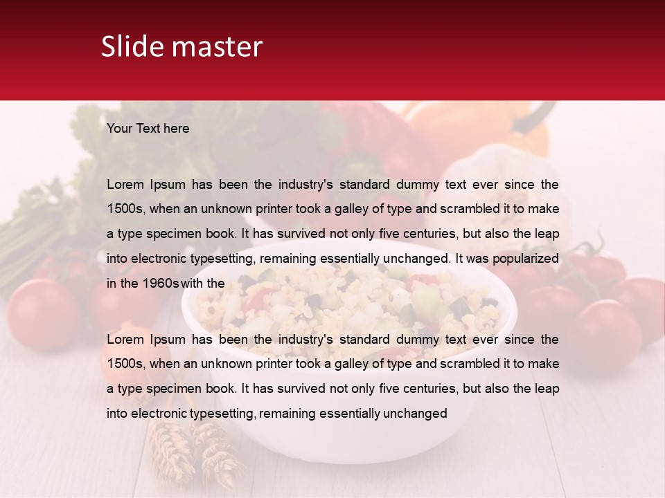 A White Bowl Filled With Food Next To Vegetables PowerPoint Template