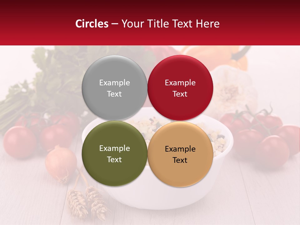 A White Bowl Filled With Food Next To Vegetables PowerPoint Template