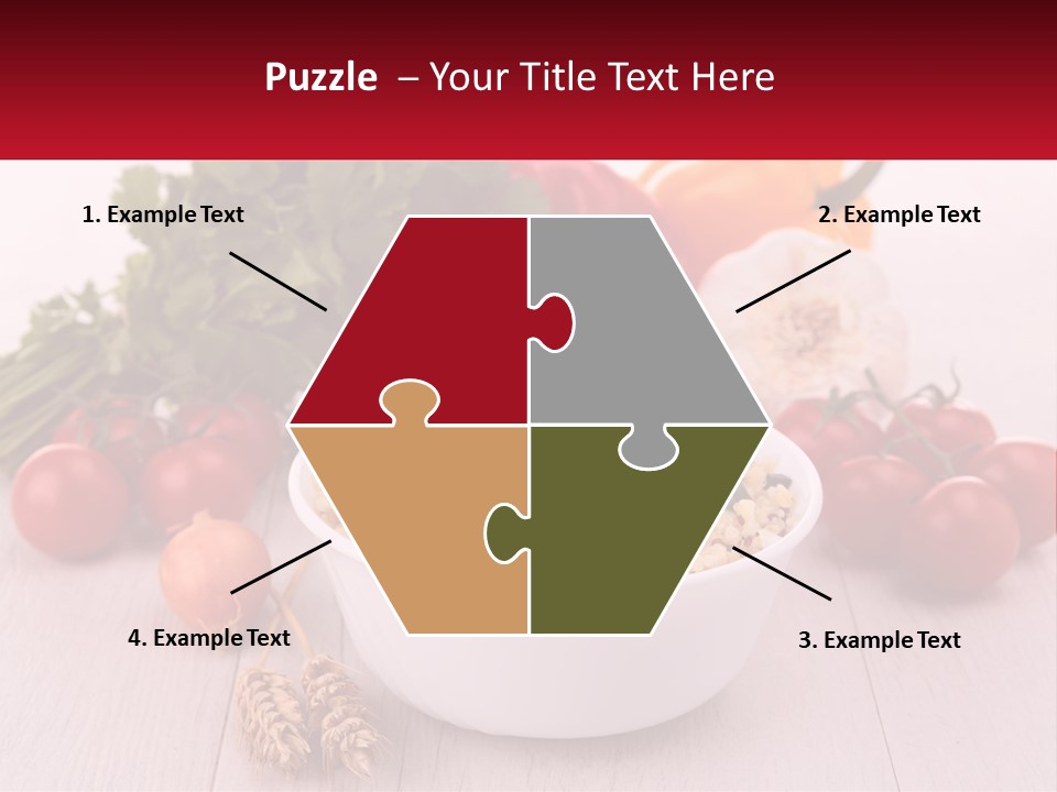 A White Bowl Filled With Food Next To Vegetables PowerPoint Template