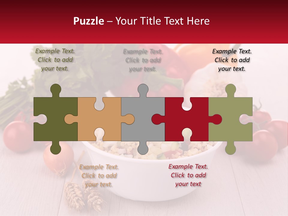 A White Bowl Filled With Food Next To Vegetables PowerPoint Template