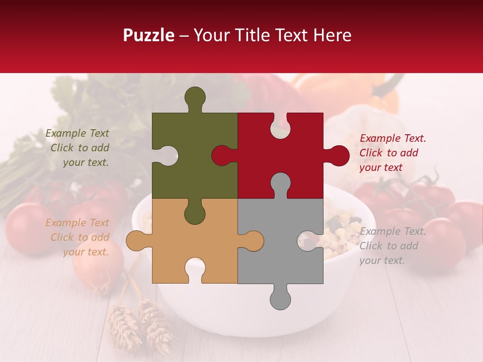 A White Bowl Filled With Food Next To Vegetables PowerPoint Template