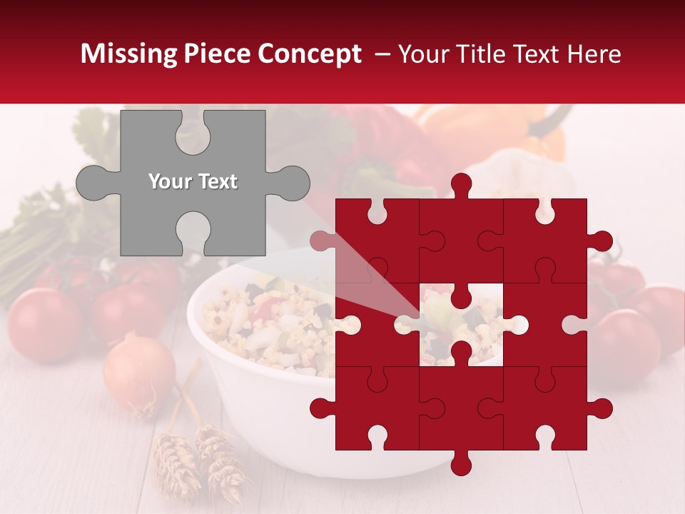 A White Bowl Filled With Food Next To Vegetables PowerPoint Template