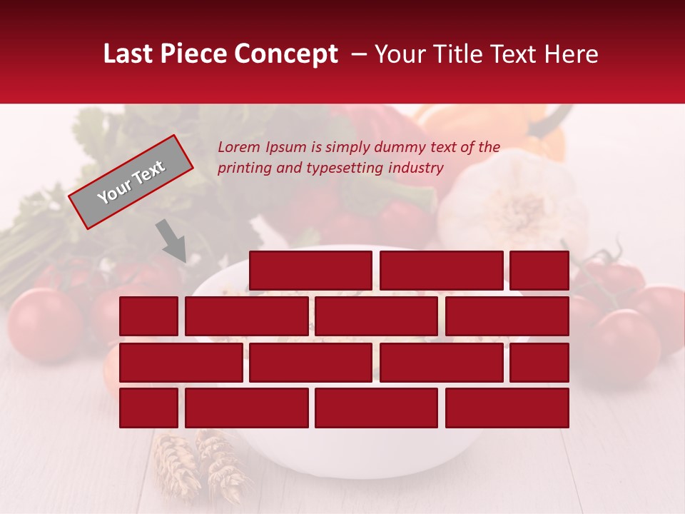 A White Bowl Filled With Food Next To Vegetables PowerPoint Template