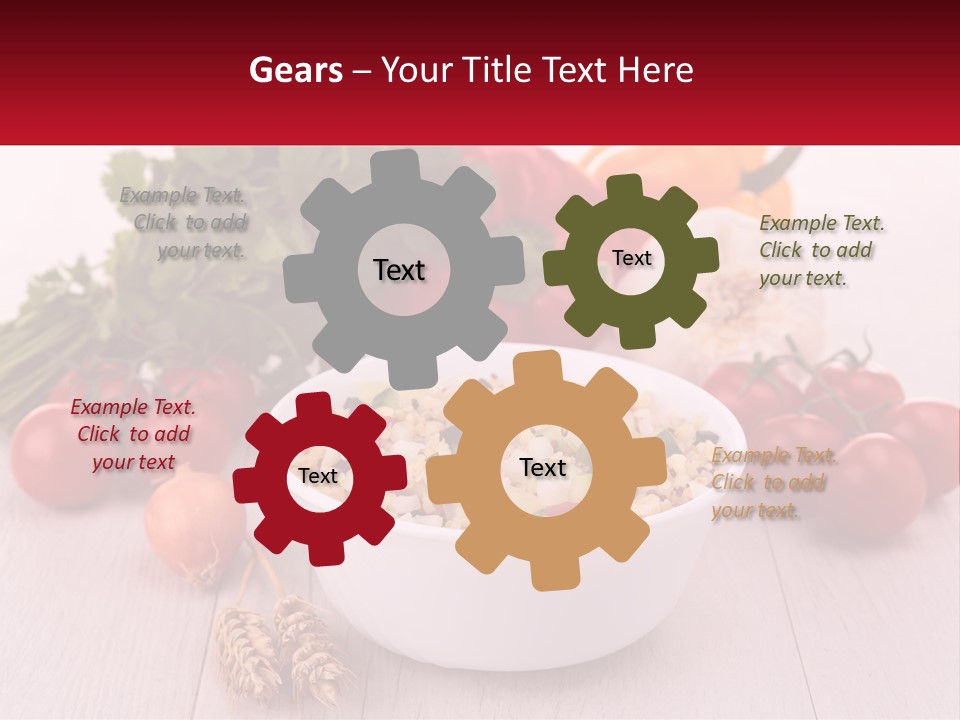 A White Bowl Filled With Food Next To Vegetables PowerPoint Template
