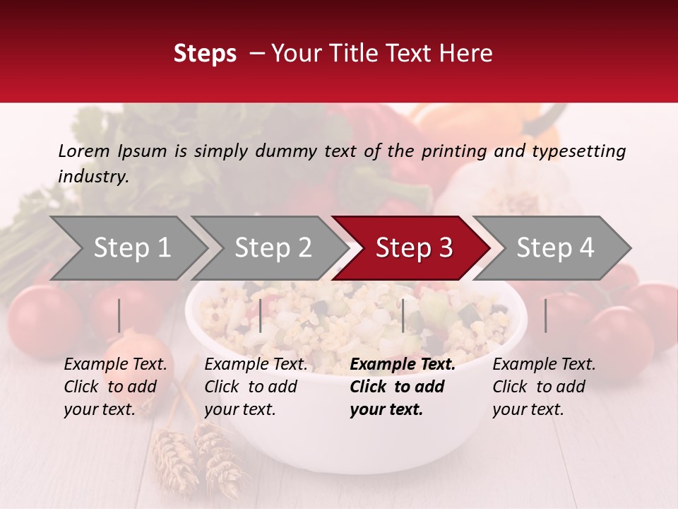 A White Bowl Filled With Food Next To Vegetables PowerPoint Template