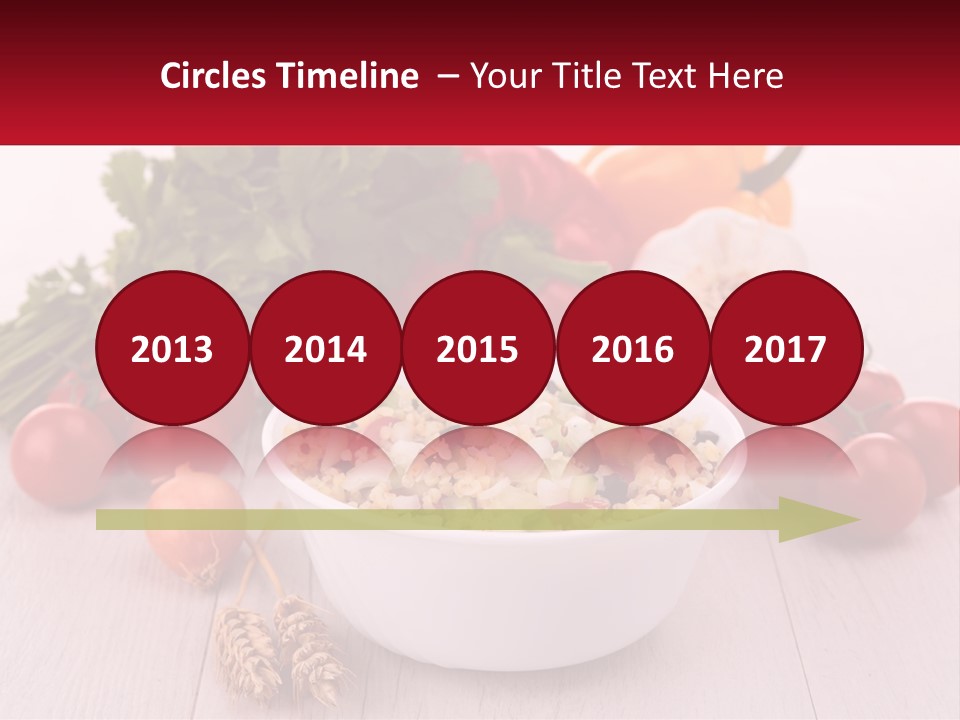 A White Bowl Filled With Food Next To Vegetables PowerPoint Template