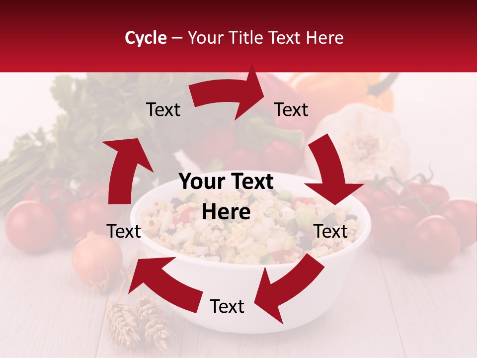 A White Bowl Filled With Food Next To Vegetables PowerPoint Template
