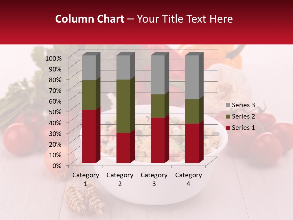 A White Bowl Filled With Food Next To Vegetables PowerPoint Template