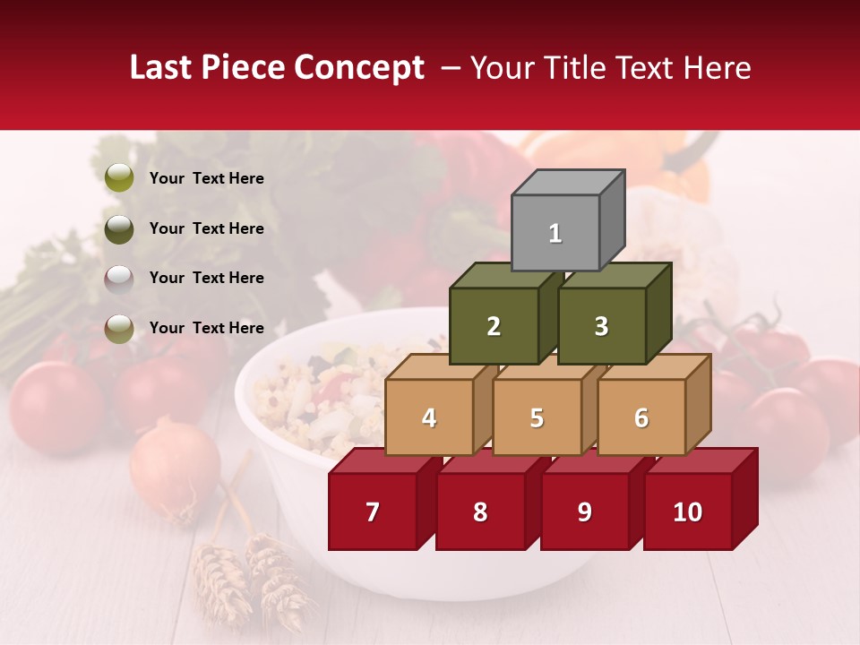 A White Bowl Filled With Food Next To Vegetables PowerPoint Template