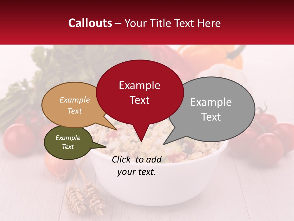 A White Bowl Filled With Food Next To Vegetables PowerPoint Template