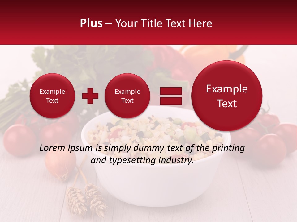 A White Bowl Filled With Food Next To Vegetables PowerPoint Template