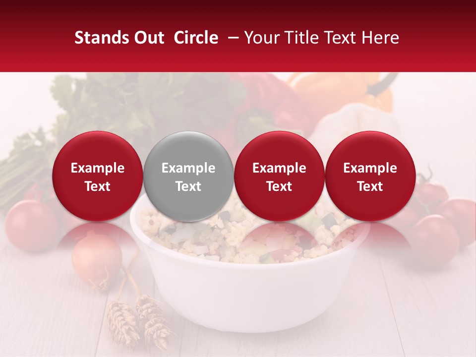 A White Bowl Filled With Food Next To Vegetables PowerPoint Template