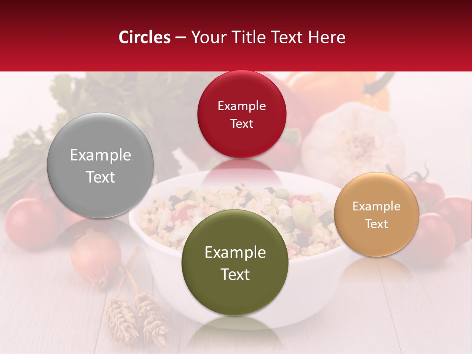 A White Bowl Filled With Food Next To Vegetables PowerPoint Template