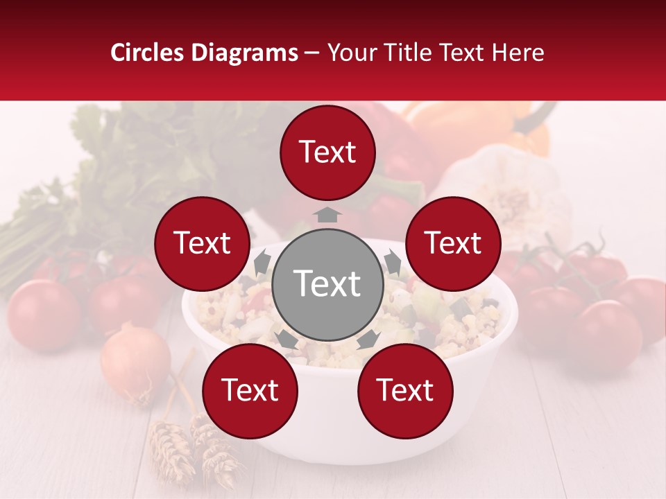 A White Bowl Filled With Food Next To Vegetables PowerPoint Template