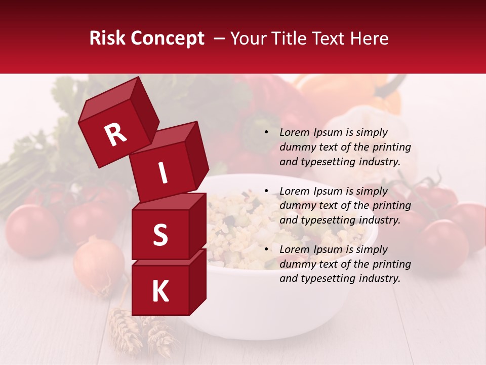 A White Bowl Filled With Food Next To Vegetables PowerPoint Template
