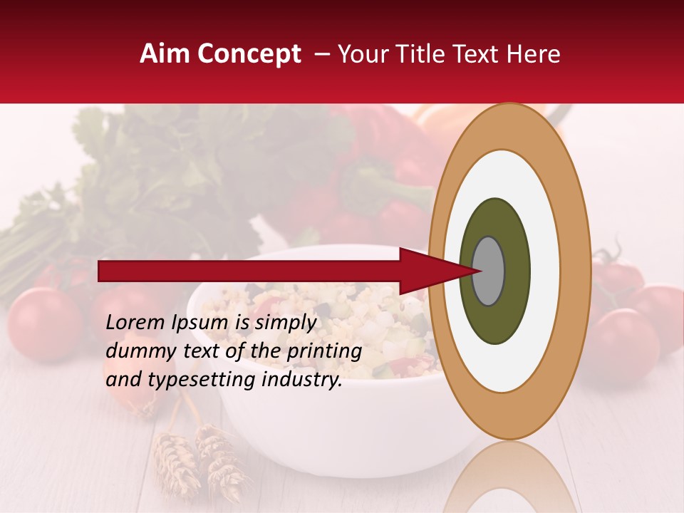 A White Bowl Filled With Food Next To Vegetables PowerPoint Template
