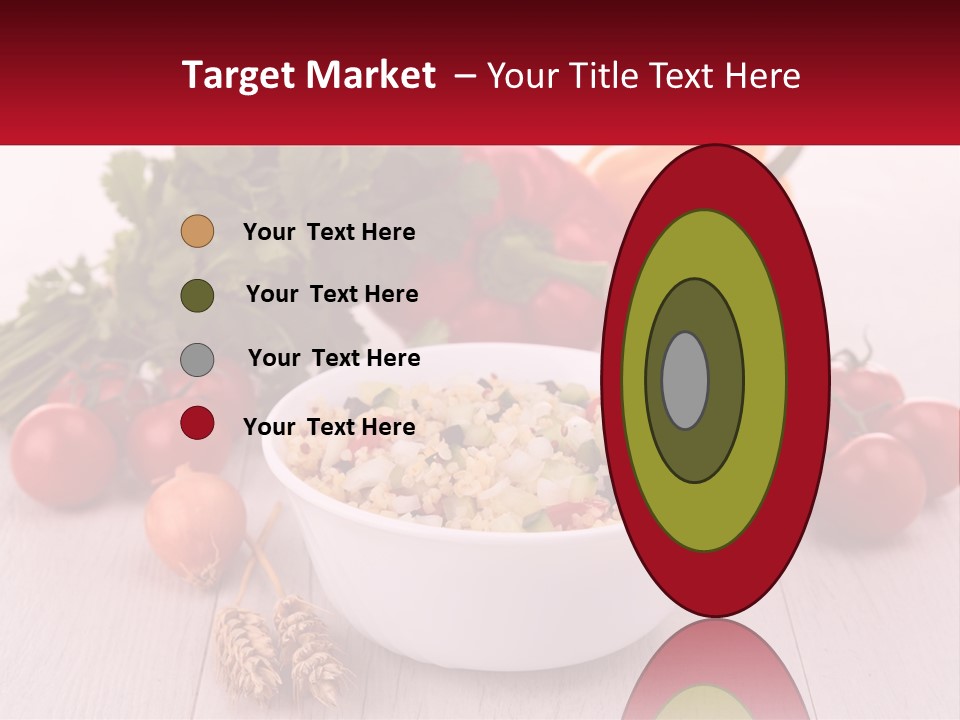 A White Bowl Filled With Food Next To Vegetables PowerPoint Template