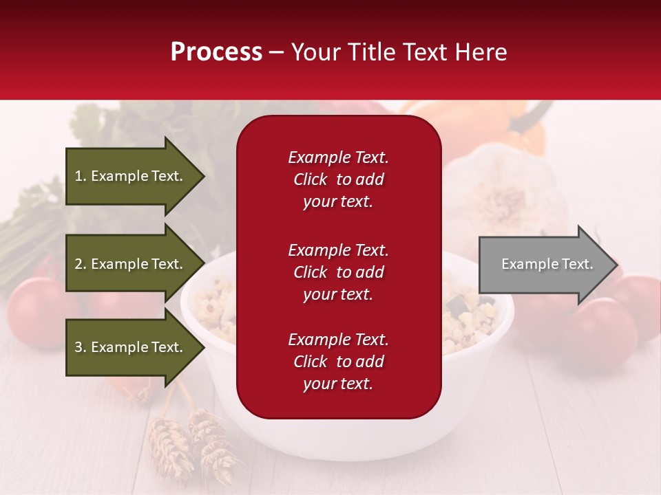 A White Bowl Filled With Food Next To Vegetables PowerPoint Template