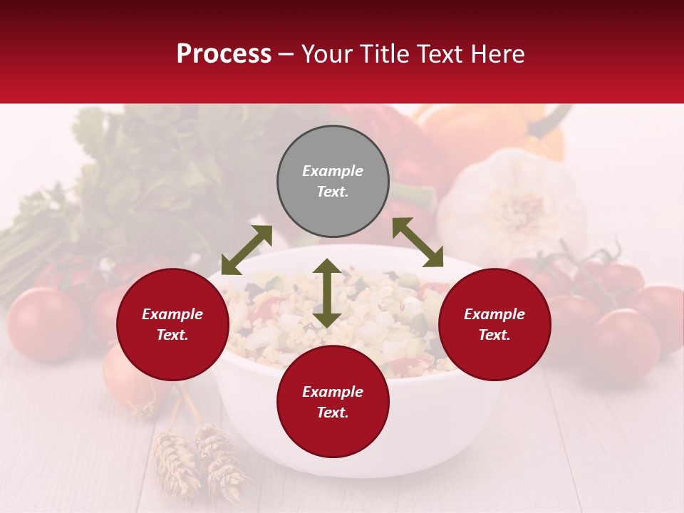 A White Bowl Filled With Food Next To Vegetables PowerPoint Template