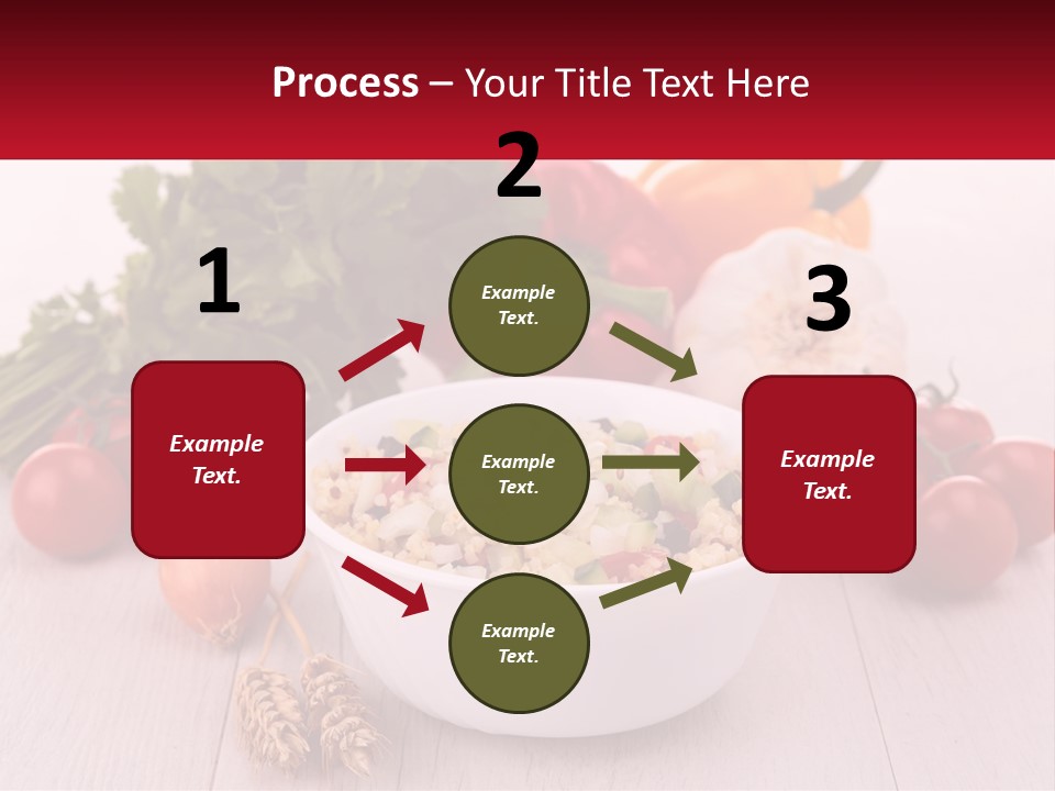 A White Bowl Filled With Food Next To Vegetables PowerPoint Template