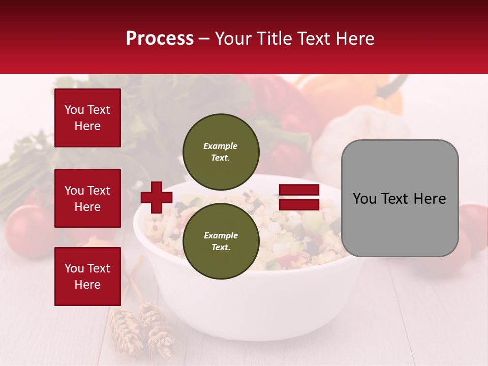 A White Bowl Filled With Food Next To Vegetables PowerPoint Template