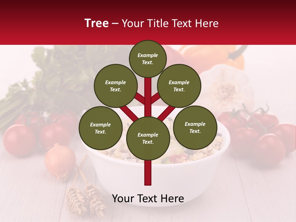 A White Bowl Filled With Food Next To Vegetables PowerPoint Template