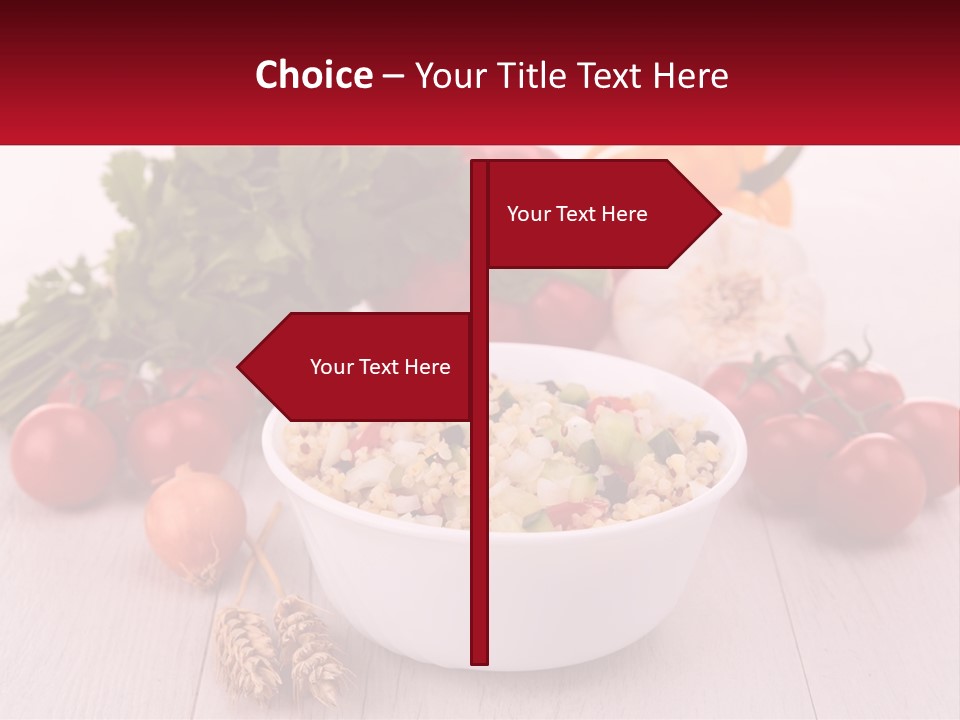 A White Bowl Filled With Food Next To Vegetables PowerPoint Template