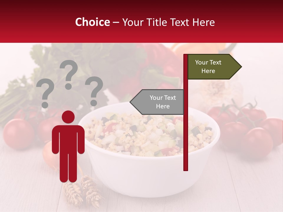 A White Bowl Filled With Food Next To Vegetables PowerPoint Template