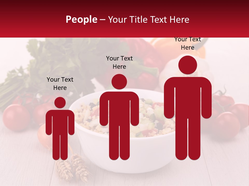 A White Bowl Filled With Food Next To Vegetables PowerPoint Template