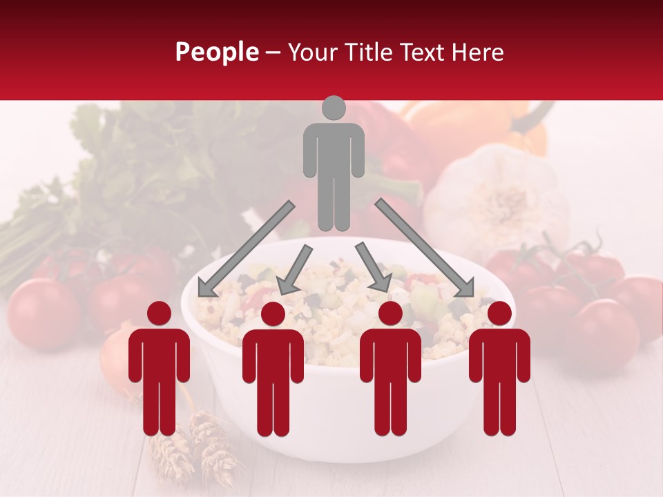 A White Bowl Filled With Food Next To Vegetables PowerPoint Template