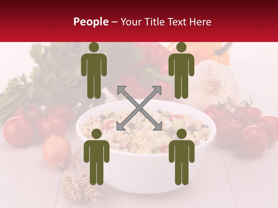 A White Bowl Filled With Food Next To Vegetables PowerPoint Template