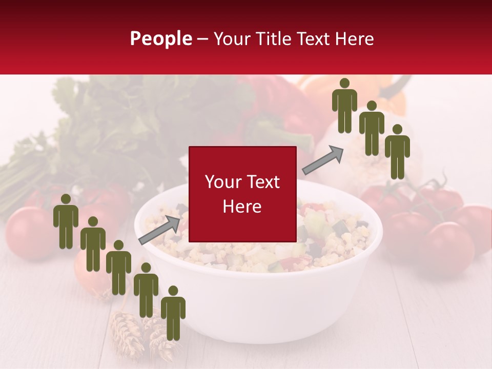 A White Bowl Filled With Food Next To Vegetables PowerPoint Template