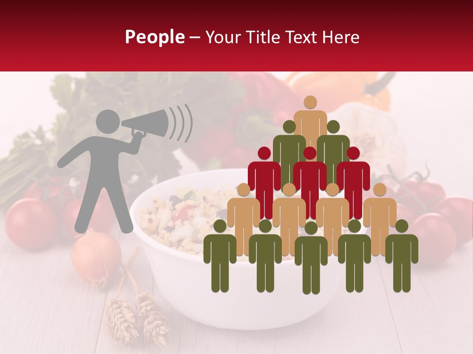 A White Bowl Filled With Food Next To Vegetables PowerPoint Template