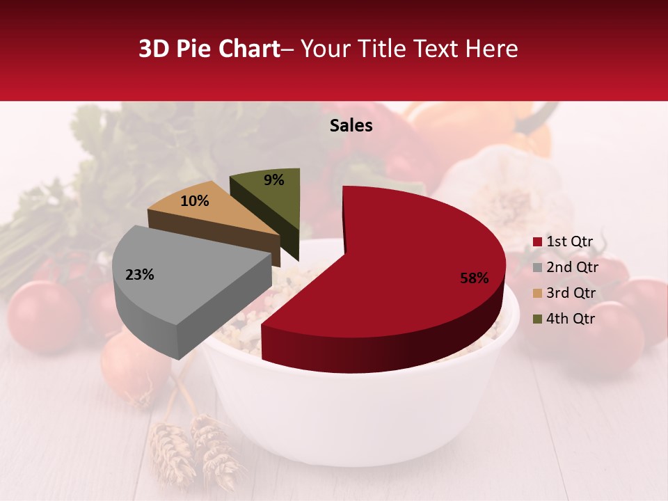 A White Bowl Filled With Food Next To Vegetables PowerPoint Template