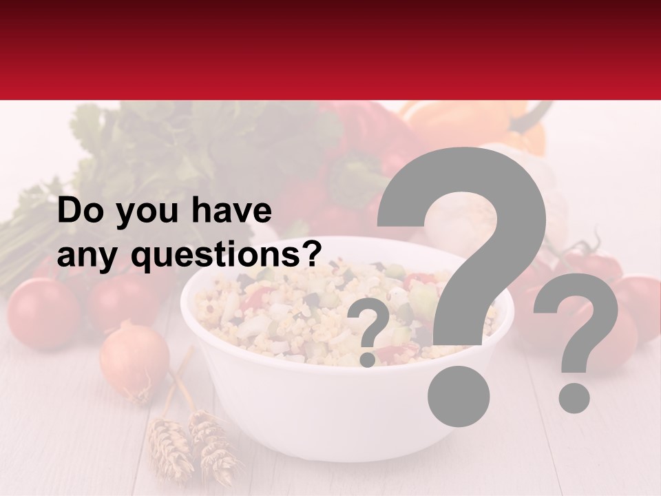 A White Bowl Filled With Food Next To Vegetables PowerPoint Template
