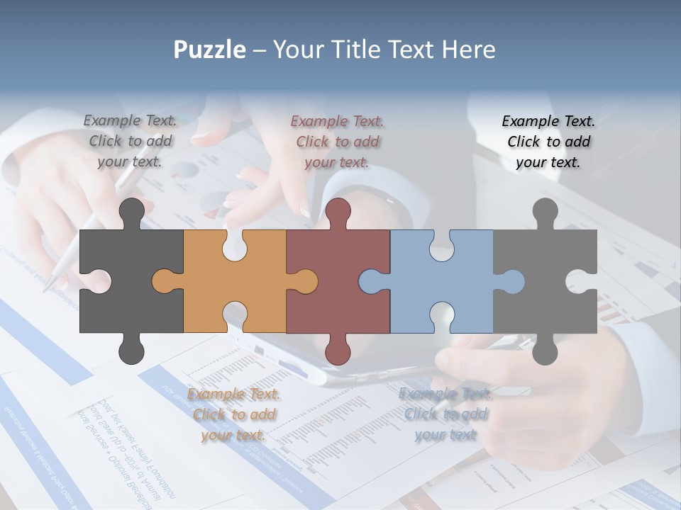 A Group Of People Sitting At A Table With A Tablet PowerPoint Template