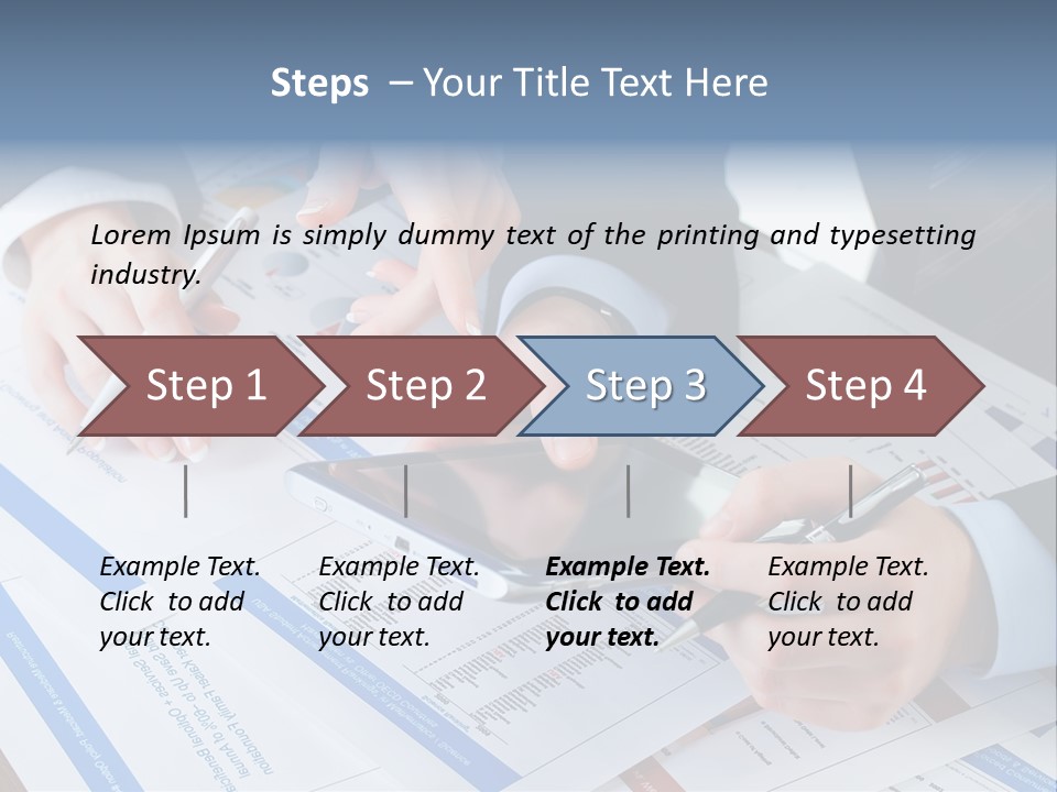 A Group Of People Sitting At A Table With A Tablet PowerPoint Template