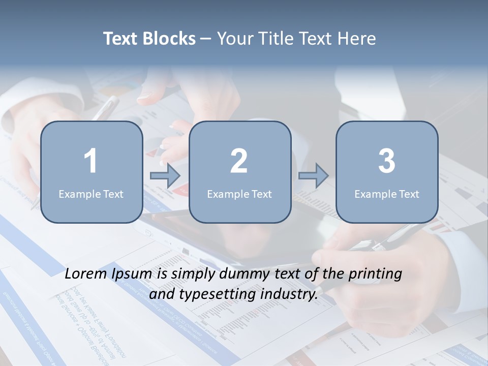 A Group Of People Sitting At A Table With A Tablet PowerPoint Template