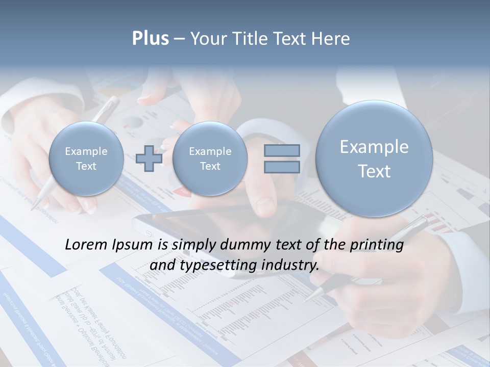 A Group Of People Sitting At A Table With A Tablet PowerPoint Template