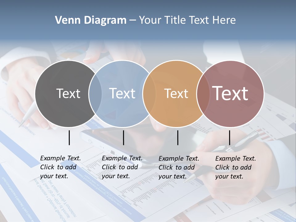 A Group Of People Sitting At A Table With A Tablet PowerPoint Template